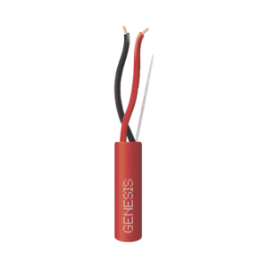 Bobina de 152 Metros (500 Pies) de Alambre / 2 x 18 AWG / Riser / Resistente al Fuego / Color Rojo / Tipo FPLR- CL3R - C(UL) -FT4 / Para Sistemas Contra Incendio o Sistemas de Evacuaci?n