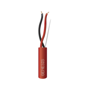 Carrete de Alambre 305 Metros (1000 Pies) / 2 x 16 AWG / Riser / Color Rojo / Tipo FPLR, CL3R, (UL) FT4 / Para Aplicaciones en Sistemas de Detección de Incendio y Sistemas de Evacuación
