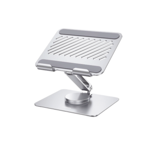 Soporte de Aluminio para IPad | Giratorio de 360° | Altura Ajustable | Excelente Estabilidad | Ajuste Multi Angulo | Diseño Ergonómico | Plegable y Portátil | Soporta IPad o Tablet de 4.7 a 12.9'' | Protecciones de Silicona | Alum