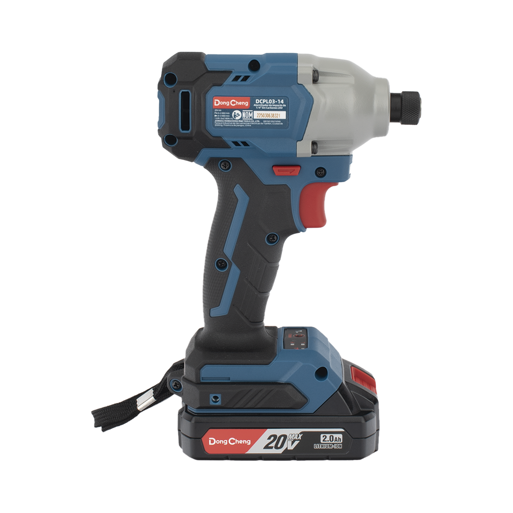 Atornillador de Impacto Inalámbrico 20V / Motor Brushless / Portabrocas Hexagonal 1/4 in / 90-180 Nm Torque / Batería 2.0Ah con Maletín - Image 3
