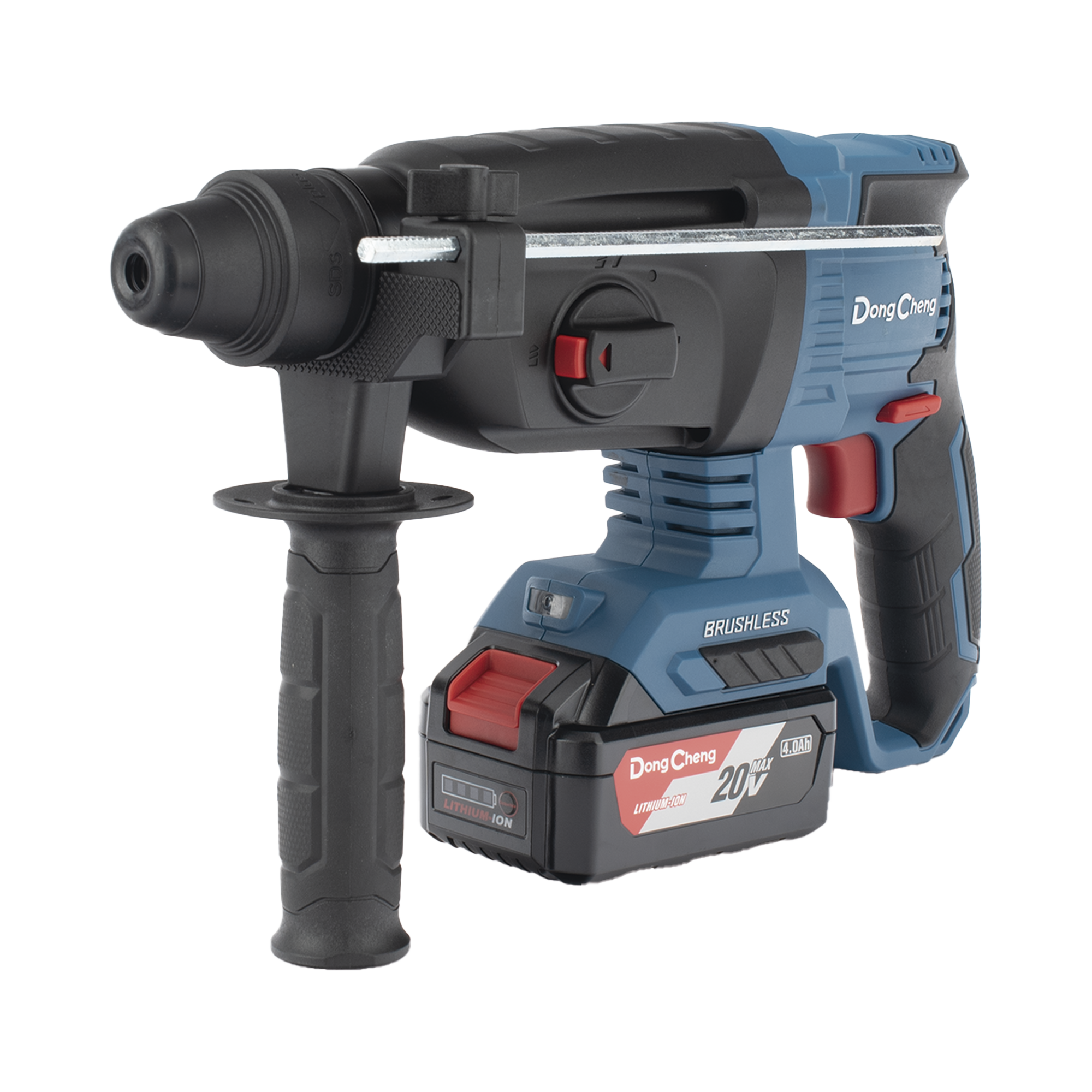 Martillo Perforador Inalámbrico SDS-PLUS 20V / Motor Brushless / 3 Modos Taladro Percusión Demolición / 2.7 J Energía de Impacto / 2 Baterías 4.0Ah con Cargador y Estuche