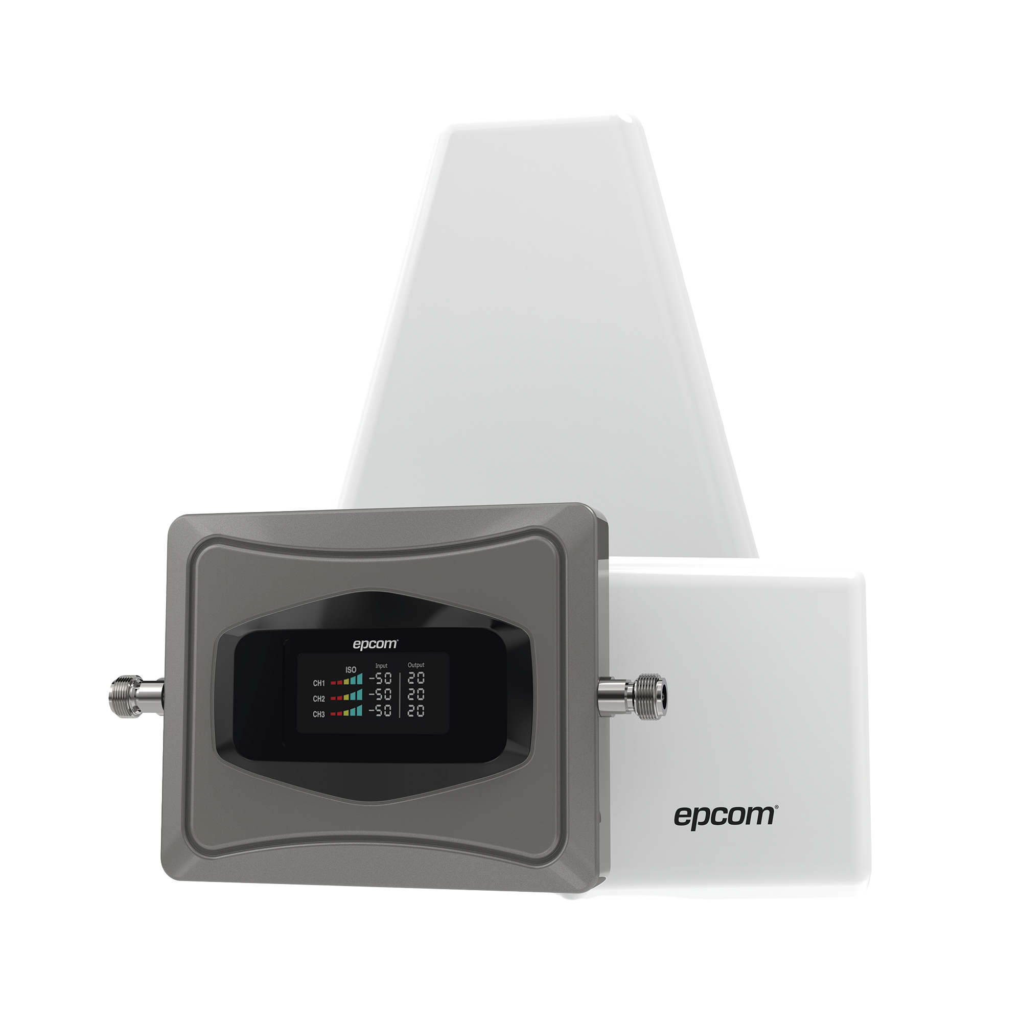 Kit Amplificador de Señal Celular 4G / Mejora las llamadas convencionales y VoLTE / Soporta los datos de las tecnologías 2G, 3G y 4G de TELCEL, AT&T y MOVISTAR / Cubre hasta 600 m2.