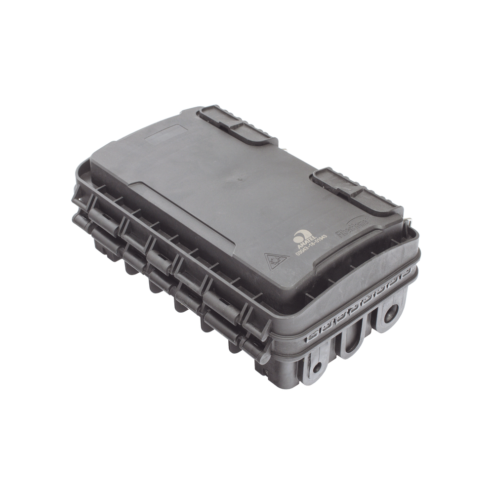 Caja de Distribución de Fibra Óptica para 24 Empalmes, con 8 acopladores SC/APC simplex, Exterior IP65, Color Negro - Image 2