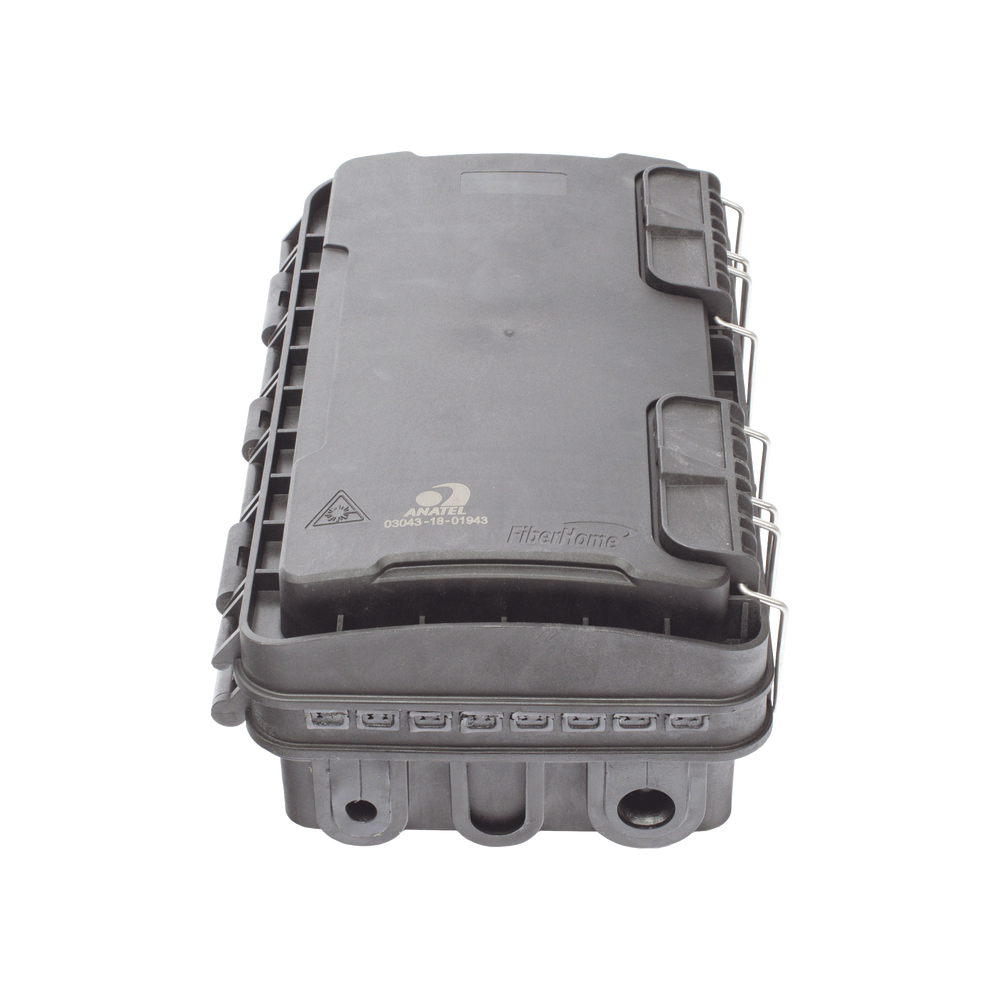 Caja de Distribución de Fibra Óptica para 24 Empalmes, con 8 acopladores SC/APC simplex, Exterior IP65, Color Negro - Image 3