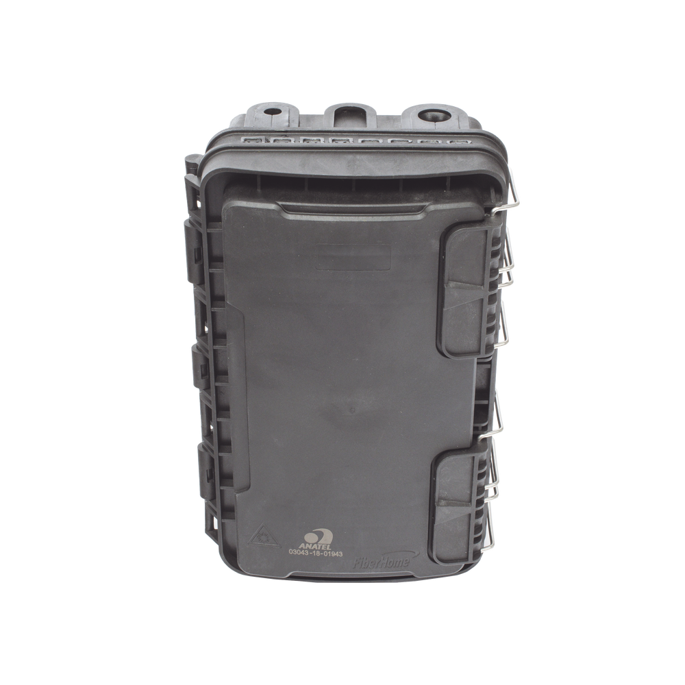 Caja de Distribución de Fibra Óptica para 24 Empalmes, con 8 acopladores SC/APC simplex, Exterior IP65, Color Negro - Image 6