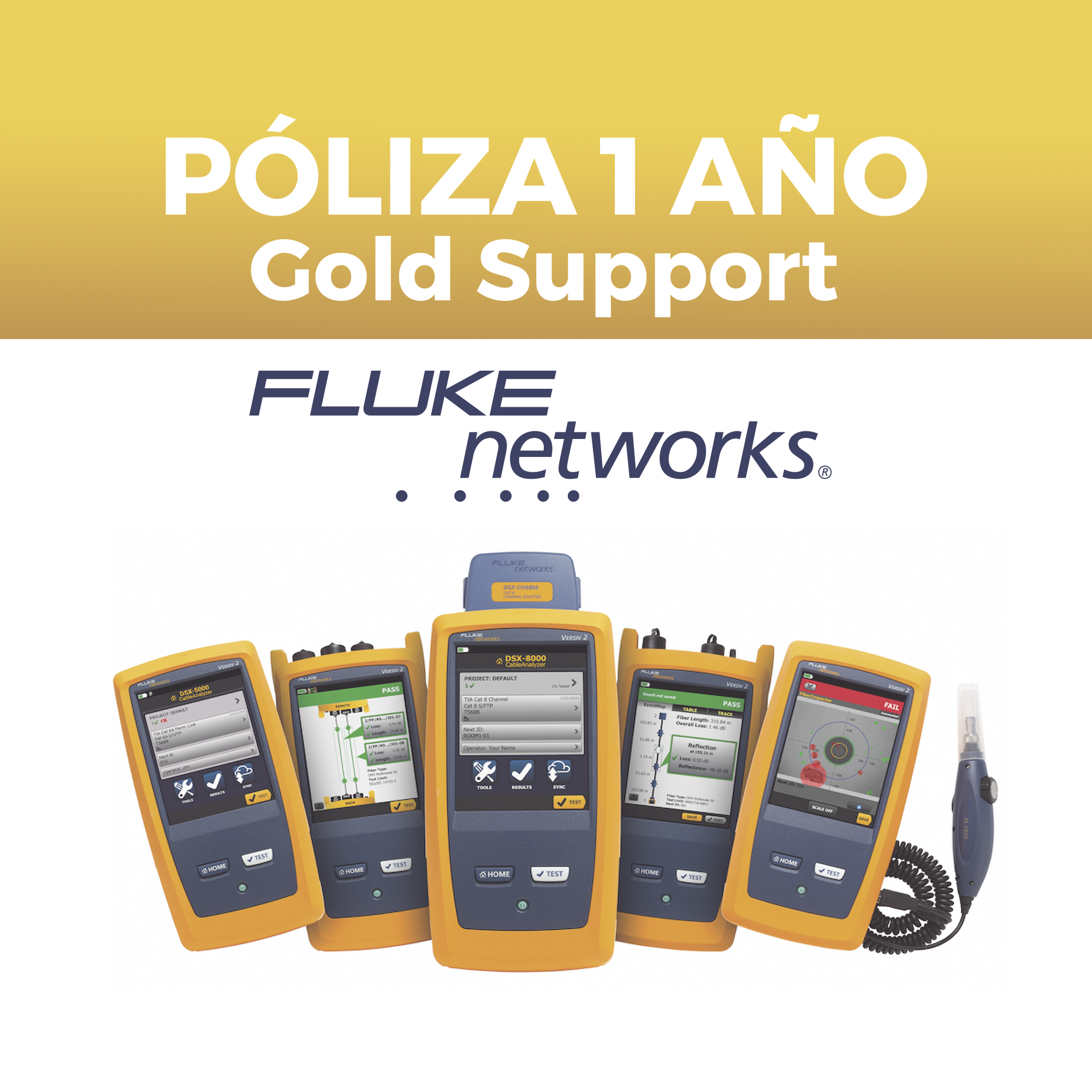 Poliza de 1 Año de Soporte Gold Para Certificador CFP2-100-QINT