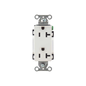Contacto Duplex Decorador 20 A 125V / 2 Polos 3 Hilos/ Nema 5-20 R / Color Blanco.