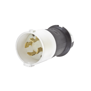 Clavija con Bloqueo de Media Vuelta Industrial 30 A 600 V CA / 3 Polos 4 Hilos / Nema L17-30P.