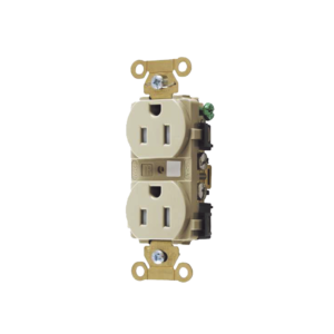 Contacto Duplex 15 A 125 V / A Prueba de Manipulaciones / Nema 5-15R / Color Marfil.