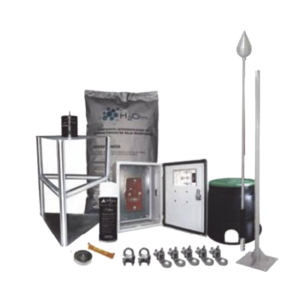Kit Pararrayo con Accesorios de Instalación, Fabricado en Acero Inoxidable con Protección de Diámetro de 200m.