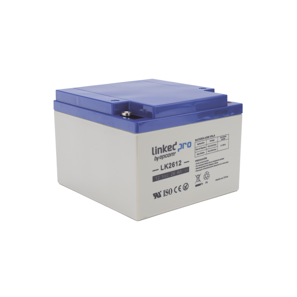 Batería de respaldo 12 V 26 Ah AGM | Certificada UL94-HB Resistencia a la flama básica | Especial para Seguridad Electrónica | Vida útil 5 años | Terminales M5 - Image 6