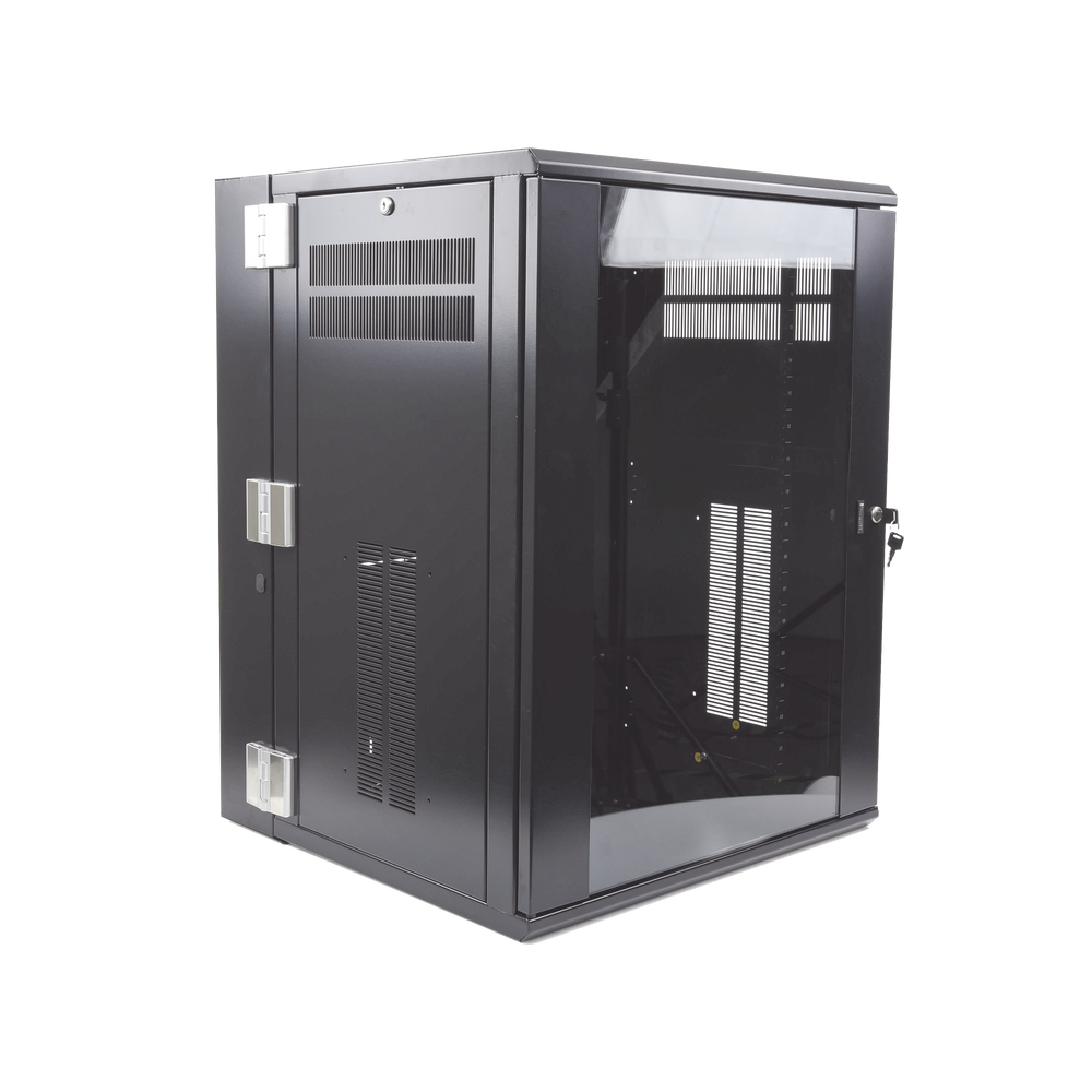 Gabinete PanZone de Montaje en Pared, de 19in, Puerta con Ventana de Seguridad, 18 UR, 635mm de Profundidad, Color Negro - Image 6