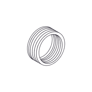 Reducción Bushing Aluminio de 1 1/2" a 1/2" / Con Recubrimiento de Uretano Purpura.