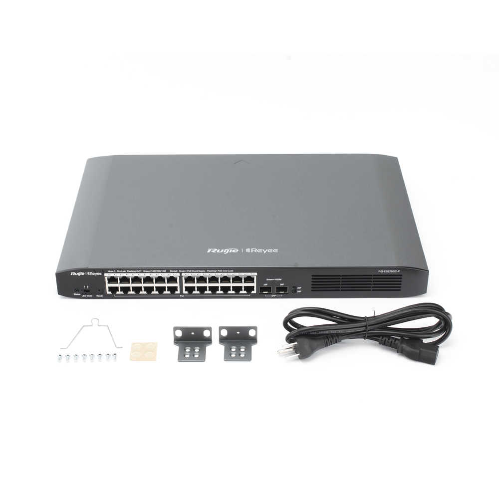 Switch Smart PoE con 24 puertos Gigabit PoE 802.3af/at + 2 SFP para fibra 1Gb, gestión gratuita desde la nube, 370w - Image 3