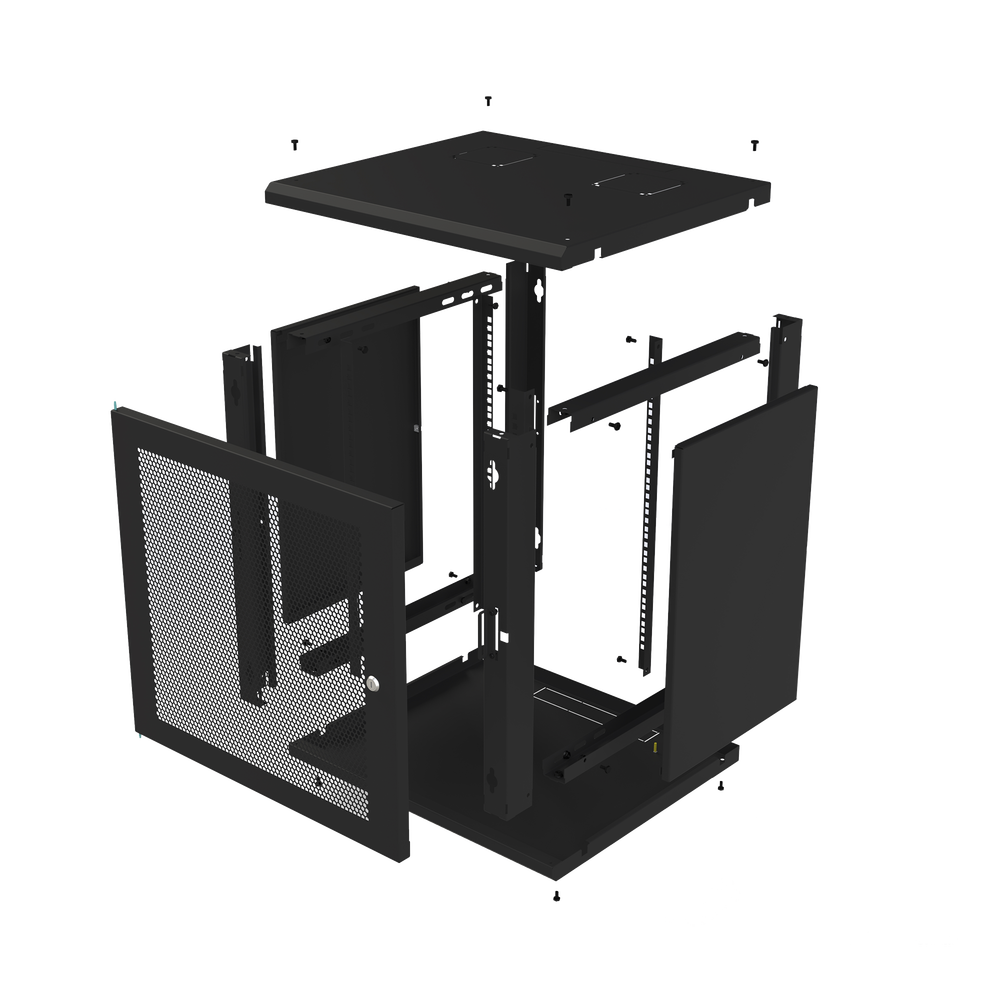 Gabinete de Pared Fijo, Puerta Perforada, Rack 19in, de 12 Unidades de Rack - Image 8