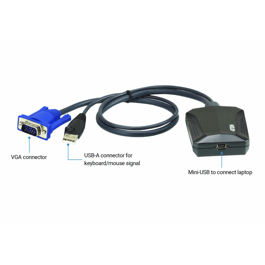 Kit de TI del adaptador para carrito de emergencia de consola KVM USB para ordenador portátil - Image 6