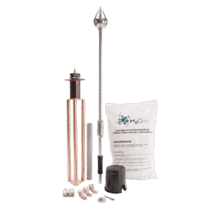 Kit Pararrayo con Punta de Aluminio con Avance de Cebado de 30 m. y Accesorios de Instalación en Torre.