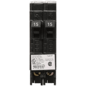 Interruptor automático DUPLEX enchufable tipo QT 2 polos, 20-20 amp