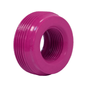 Reducción Bushing Aluminio de 2" a 1 1/4" / Con Recubrimiento de Uretano Purpura.