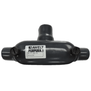 Caja Oval tipo T con Recubrimiento Exterior de PVC de 1/2" (12.7 mm).