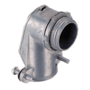 Conector Curvo para Tubo Flexible Metálico de 1/2" (13 mm).