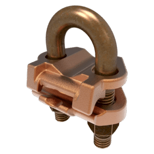 Conector Mecánico para Cable Calibre 4 a 2/0 AWG / Paralelo o 90° Grados a Tubo de 1 1/4" o Varilla  de 1 3/8" - 1 1/2".