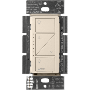 (Caseta Wireless) Atenuador, aumenta/disminuye intensidad de Iluminación, requiere cable neutro. 250W LED /1000 INC/HAL
