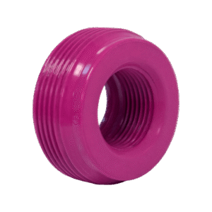 Reducción Bushing Aluminio de 2" a 1" / Con Recubrimiento de Uretano Purpura.