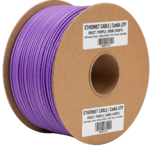 Bobina de Cable UTP de 4 Pares, Vari-MaTriX HD, Cat6A, 23 AWG, CMR (Riser), Color Violeta, 305 Metros (1000 Pies)