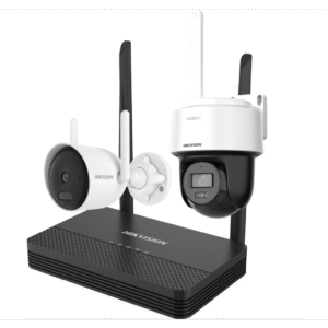 Kit IP Inalámbrico 4 Megapixel / NVS 4 Canales / 1 Cámara Bala Exterior + 1 Cámara Turret Interior con Lente 2.8 mm y Dual Light / Audio Bidireccional (Micrófono y Bocina) / Soporta Micro SD de 512 GB