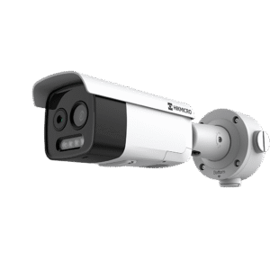 HIKMICRO Cámara Bala IP Térmica y Óptica Dual / Análisis de Video (VCA 3.0) para Protección Perimetral / Detección de Incendios y Fumar / Medición de Temperatura -20°C a 150°C