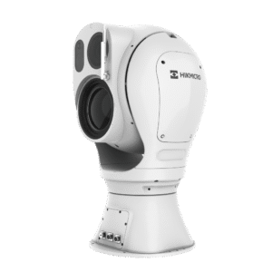 Mini Punta de Poste IP Dual / Térmica 25 mm (384 X 288) + Óptico 32X (4 Megapixel) / 800 mts IR / IP66 / Detección de Temperatura / microSD