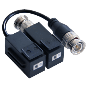 Kit de Transceptor (Balluns) TURBOHD con Boton Push / Hasta 8 MP (4K) / 100% Cobre / Soporta HD-TVI / AHD / CVI / CVBS / Audio por Coaxitron / Datos para Menu de Configurar de Cámaras
