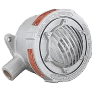Bocina Vibrante a Prueba de ExplosiÃ³n Modelo 41X con Carcasa de Aluminio Resistente a la CorrosiÃ³n / 120VAC, 240VAC, 24VDC / Volumen Ajustable / Ciclo de Trabajo 5 Minutos / Montaje en TuberÃ­a o Superficie