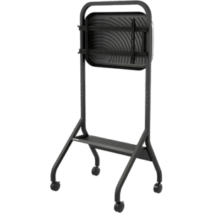 Carro Móvil para Pantalla Plana / 43" a 75"+ Displays / Altura Ajustable 49.8"-65.8" (126.5-167.1 cm) / Capacidad 150 lb (68 kg) / 4 Ruedas Dobles 4" (102 mm) / Gestión de Cableado Interno / Estructura Tubular / Incl