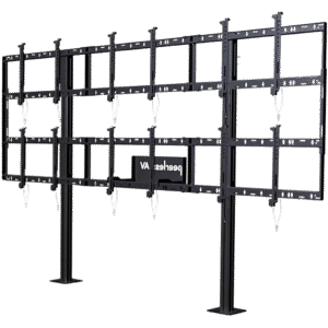 Soporte Modular para Video Wall Pedestal / Configuración 3x2 / Para Pantallas 46" a 55" / Hasta 5" de Profundidad (127 mm) / Ajuste Sin Herramientas / 8 Puntos de Alineación / Estructura de Aluminio / Compatibilidad VESA 200x2
