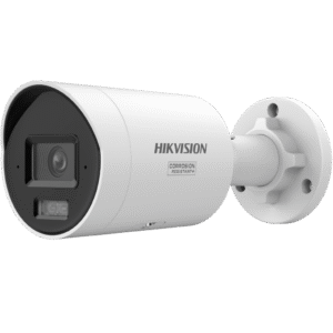 Bala IP 6 Megapixel / Lente 2.8 mm /  Dual Light (40 mts IR + 40 mts Luz Blanca) / Darkfighter S / Microfono Integrado /  Exterior IP67 / WDR 130 dB / 4 Analíticos: AcuSense, Deteccion Facial, Conteo de Personas por Cruce y Zona