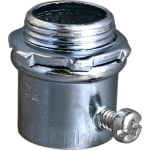 Conector EMT / 1 1/4″ (32 mm) / Pared Delgada / Tornillo Tipo Americano / Galvanizado / UL Listed