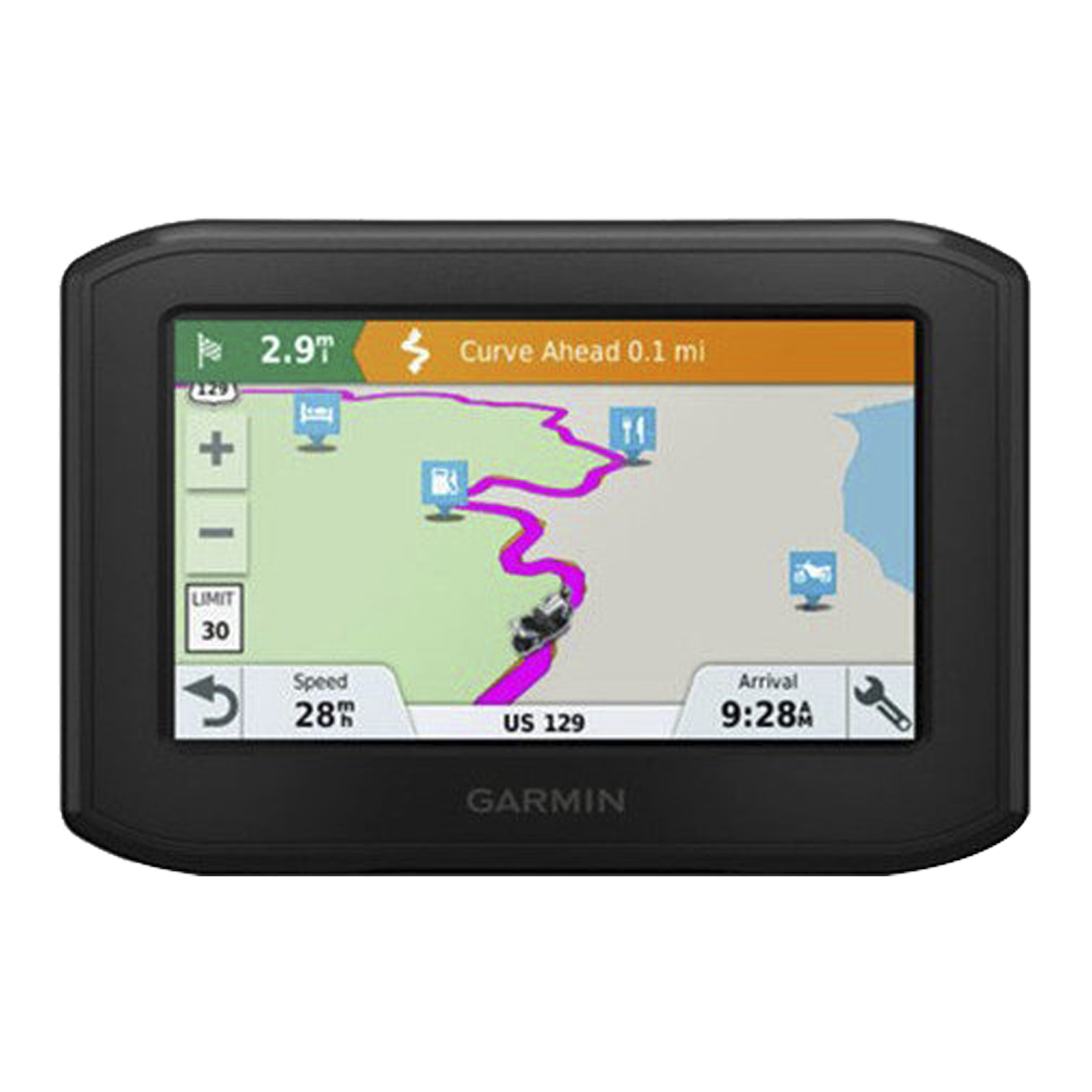 Navegador para Motocicleta Zūmo / Pantalla 4.3" Resistente / Ruteo Aventurero / Alertas para Motociclistas / Control de Música / Llamadas Manos Libres / Tráfico y Clima en Tiempo Real / Notificaciones Inteligentes / Compatible con Trip
