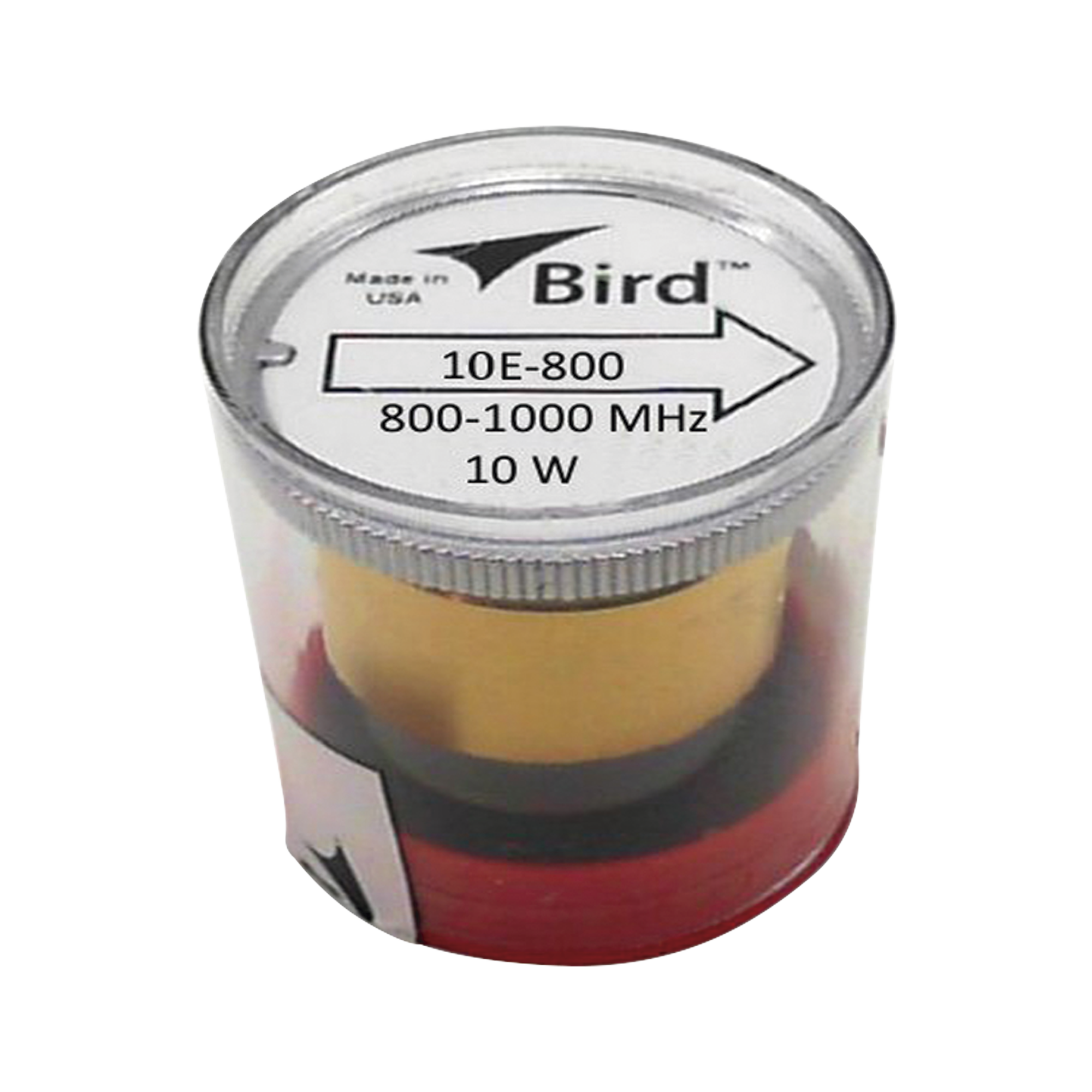 Elemento de 10 Watt en Línea 7/8" para Wattmetro BIRD 43 en Rango de Frecuencia de 800 a 1000 MHz.