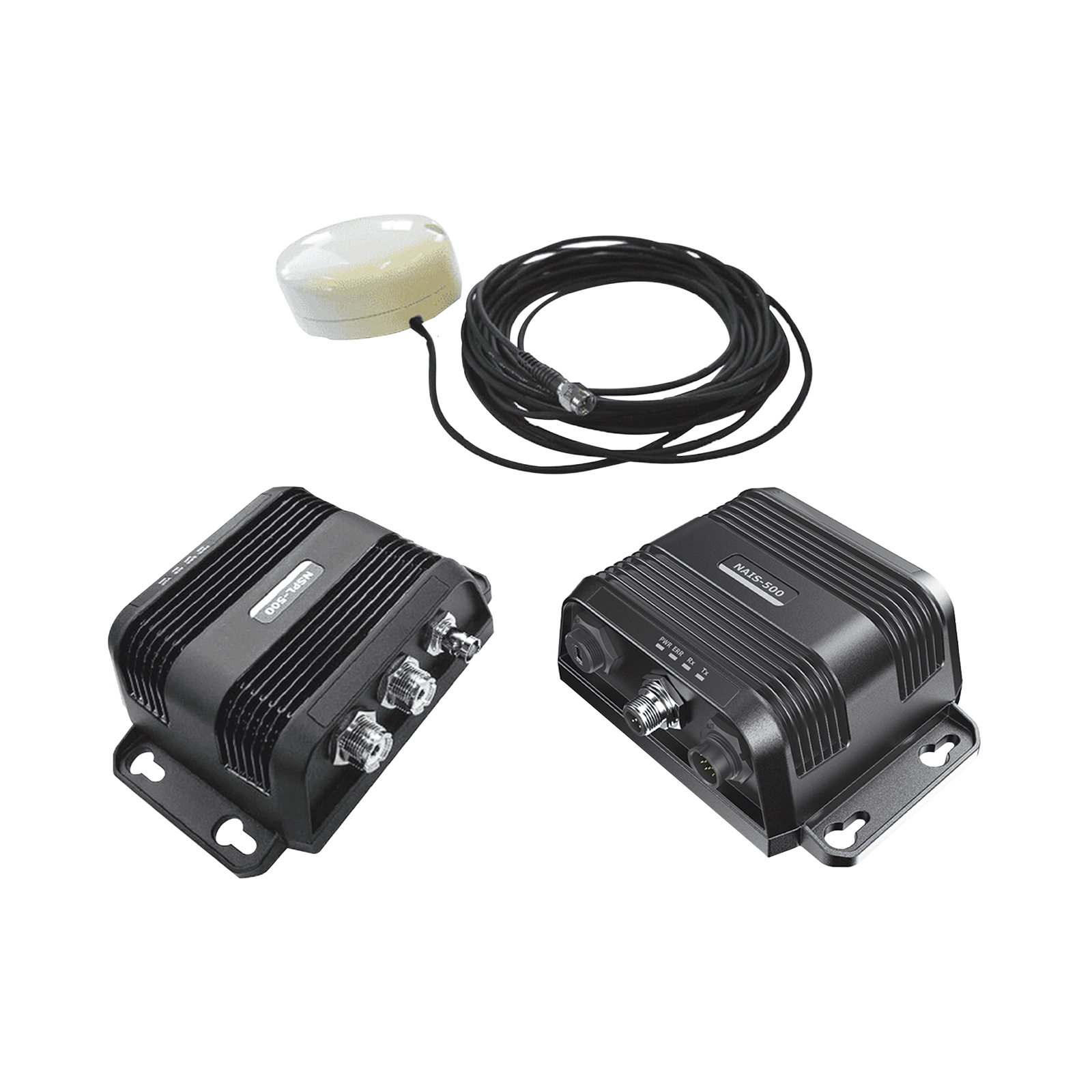 Transpondedor AIS Clase B NAIS 500 / Reducción de Riesgo de Colisión / Compacto y Ligero / Resistente al Agua / Bajo Consumo de Energía / Compatible con B&G, Simrad y Lowrance MFD / Incluye NSPL500 y GPS-500