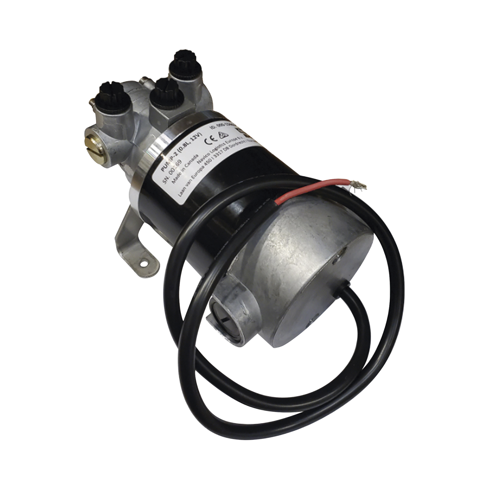 Bomba Hidráulica Reversible PUMP-2 / 12V DC / Flujo 0.8L (49 cu.in) por Minuto / Para Cilindros de 80 cc - 250 cc (4.9 - 15.2 cu.in) / Conexiones O-Ring Boss (ORB) / Incluye 3 Accesorios ORB-5 a 9/16 UNF / Compatible con SteadySteer