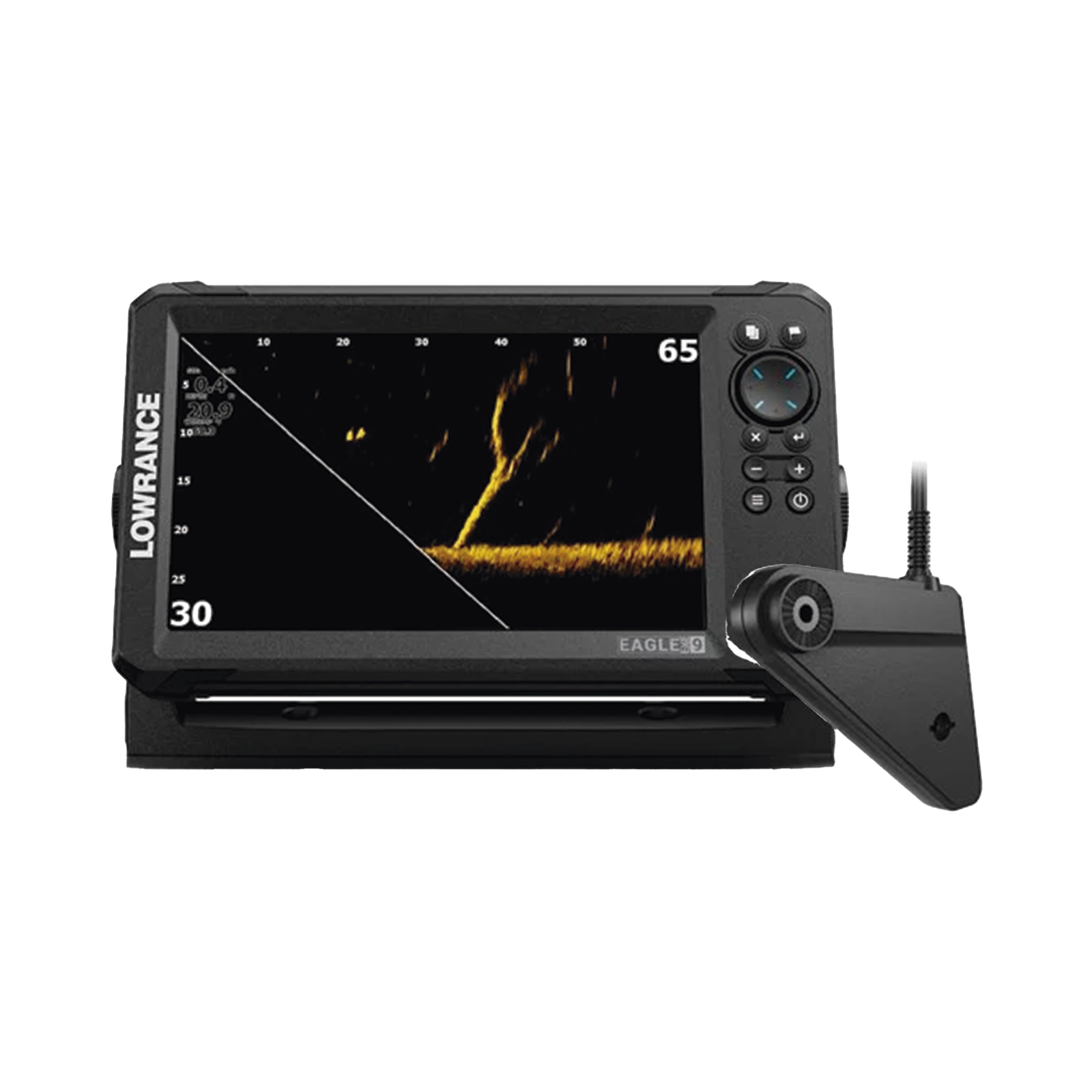 Eagle eye 9 ecosonda en pantalla horizontal IPS de 9 pulgadas, incluye transductor ojo de águila
