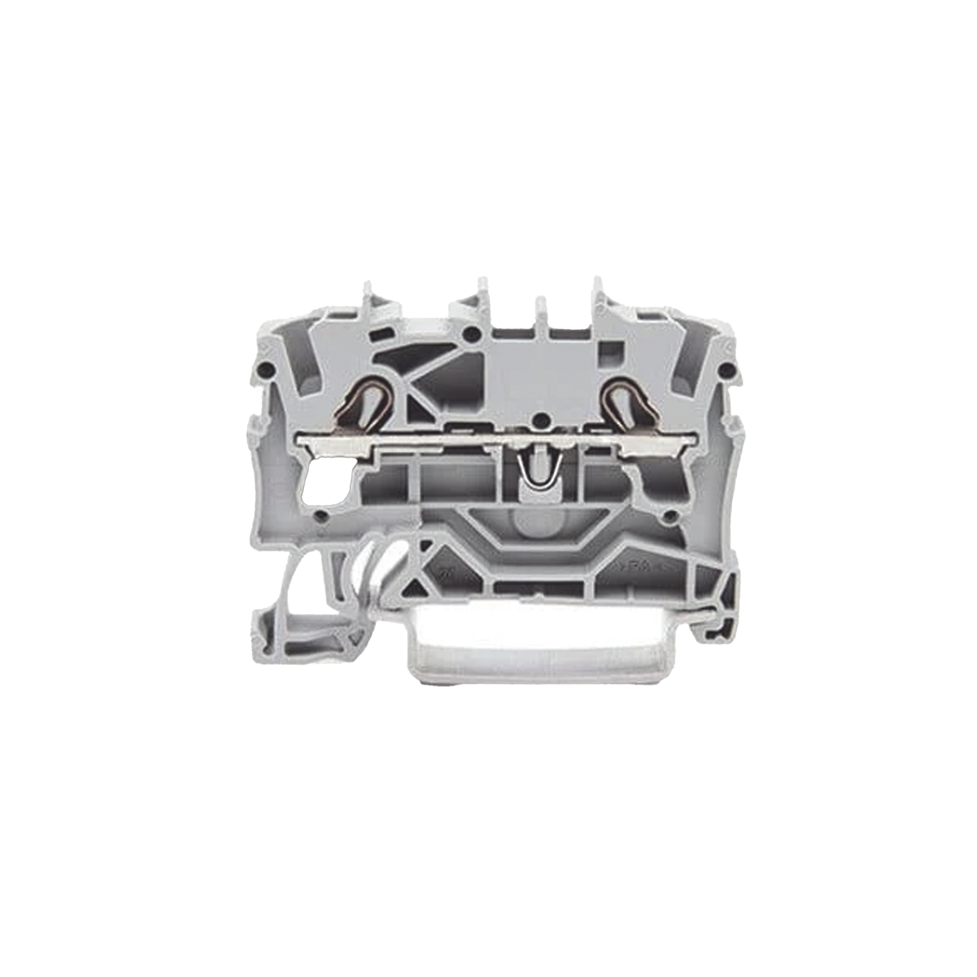 Borna de Paso / 2 Conductores / 2.5 mm² / Aplicaciones Ex e II / Push-in CAGE CLAMP® / Marcaje Lateral y Central / Carril DIN 35 x 15 y 35 x 7.5 / Gris