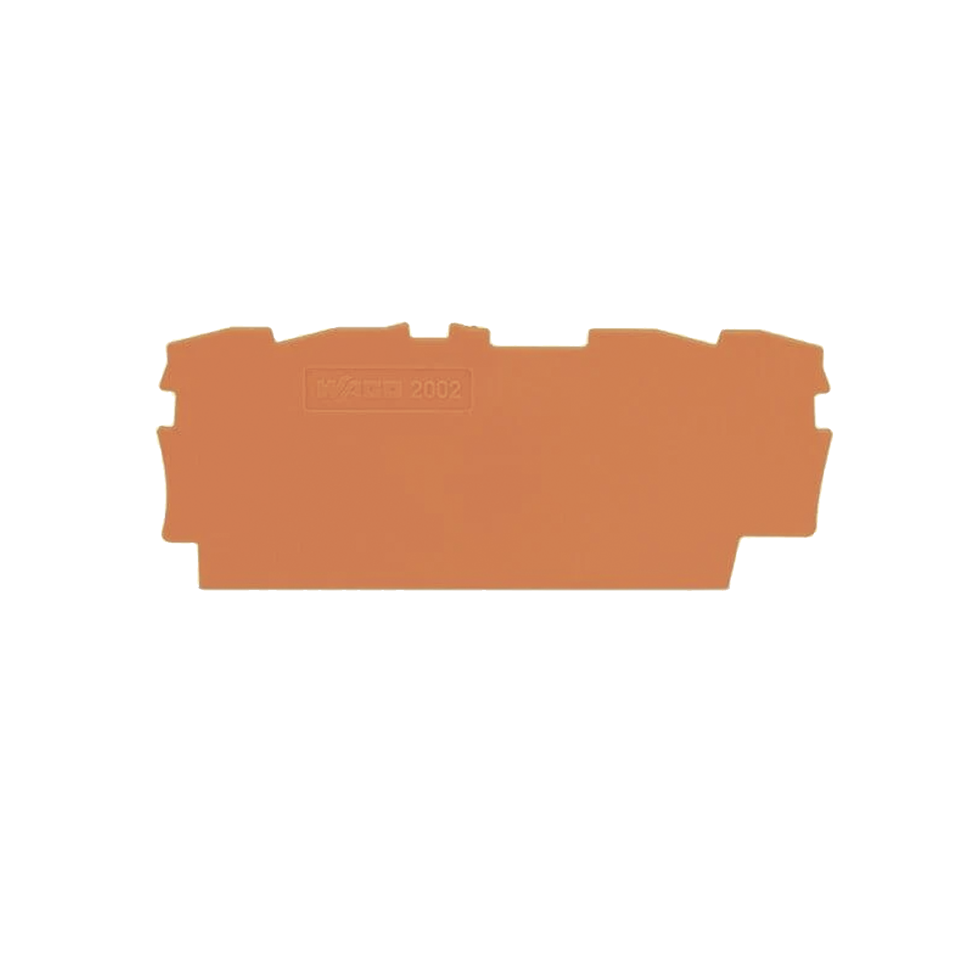 Placa Final e Intermedia / 0.8 mm Espesor / Naranja / Poliamida PA 66 / UL94 V0 / Montaje Tipo Encajable / 70 x 33 mm (2.756 x 1.299 in)