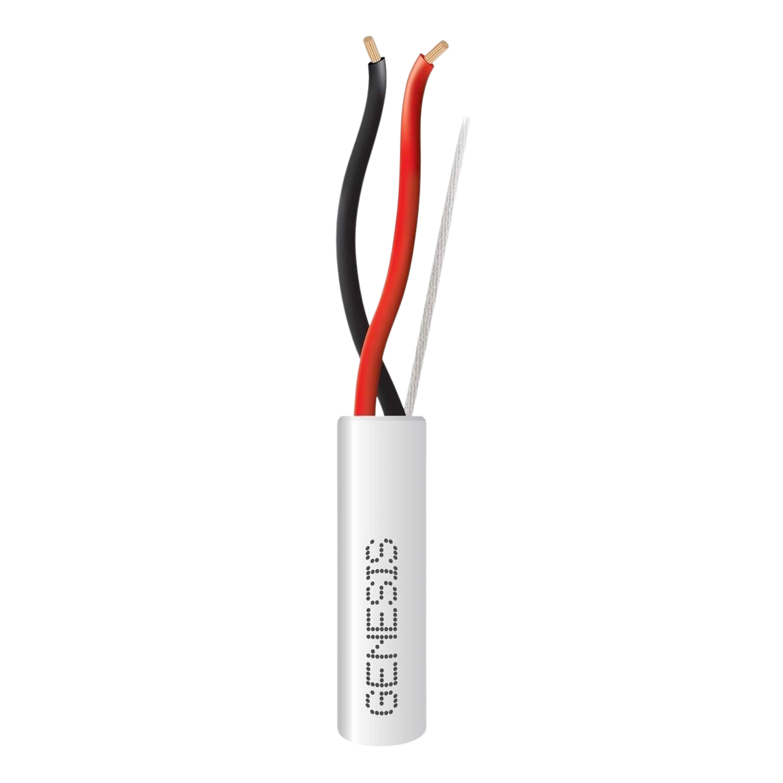 Bobina de 305 Metros (1000 Pies) de Cable 2 x 18 AWG / Riser / Blanco / Para Aplicaciones en Alarmas de Intrusión, Control de Acceso, Interfonos, TV Porteros, Automatización, Audio y Voceo.