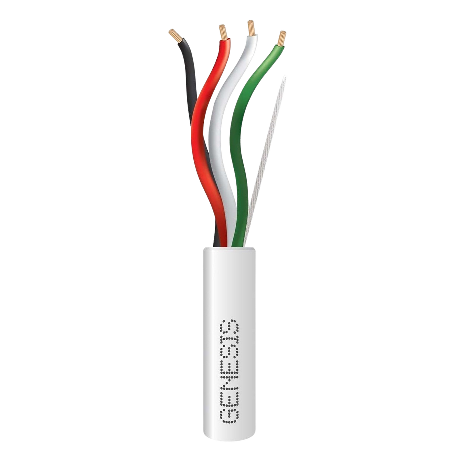 Bobina de 152 Metros (500 Pies) / Cable de Cobre / 4 x 18 AWG / Riser / Color Blanco / Para Aplicaciones de Alarmas de Intrusión/Control de Acceso/ Automatización / Interfonos y Tv Porteros