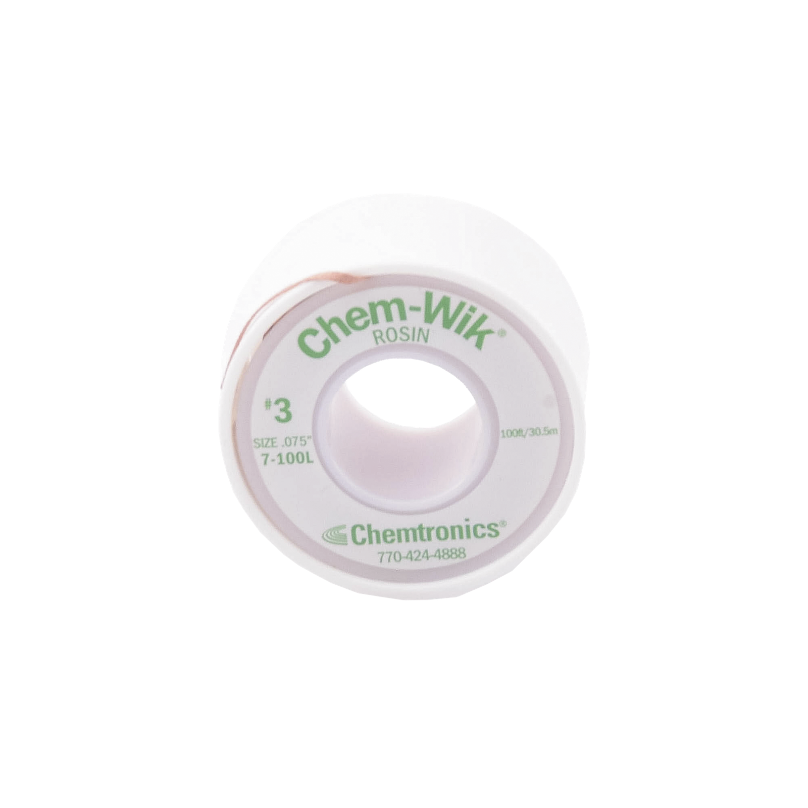 Rollo de Desoldar Chemtronics, 100 ft, 30 mts, 0.075 inches.