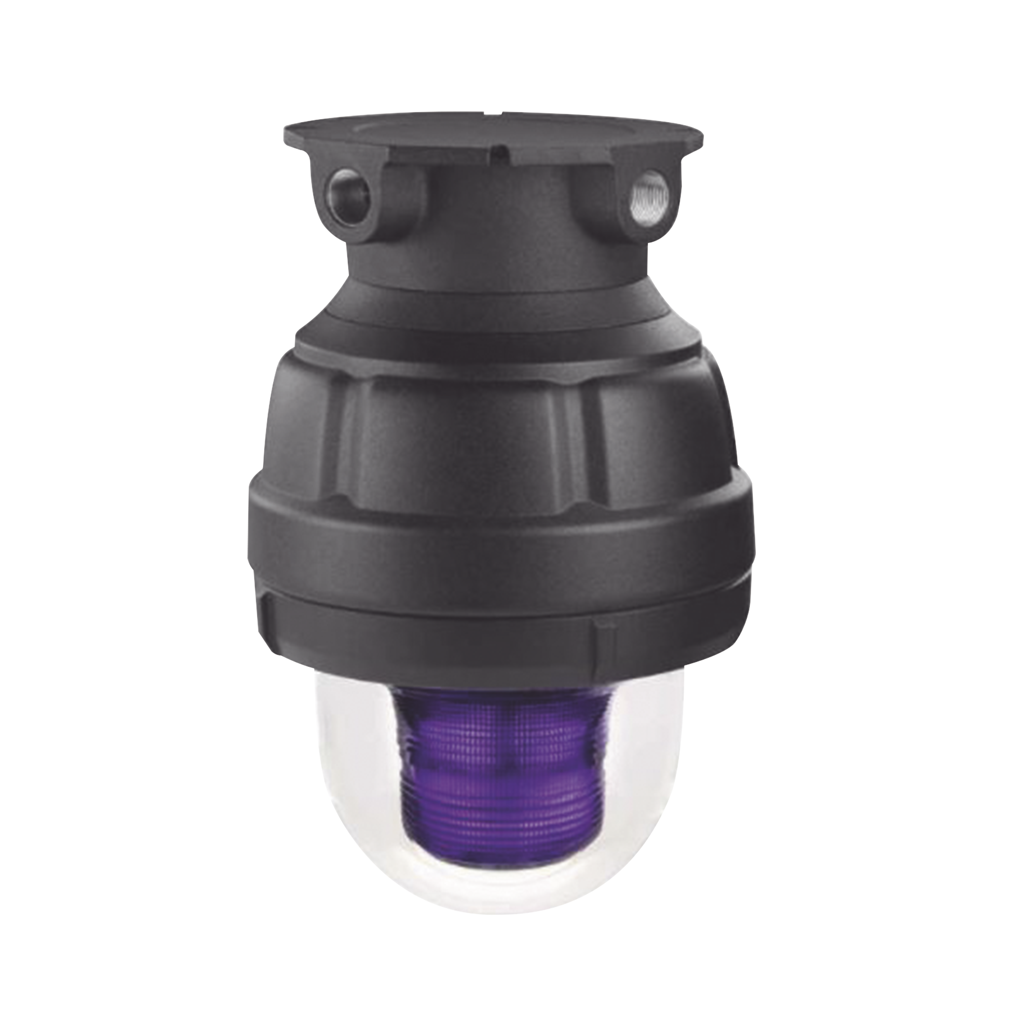 Luz estroboscópica a prueba de explosiones UL y cUL para Clase I, División 1, Grupo C y D; Clase I, División 2, Grupos A y B; Clase II, División 1, Grupos E, F y G; Clase III , 24 Vcd, color Magenta, montaje no incluido