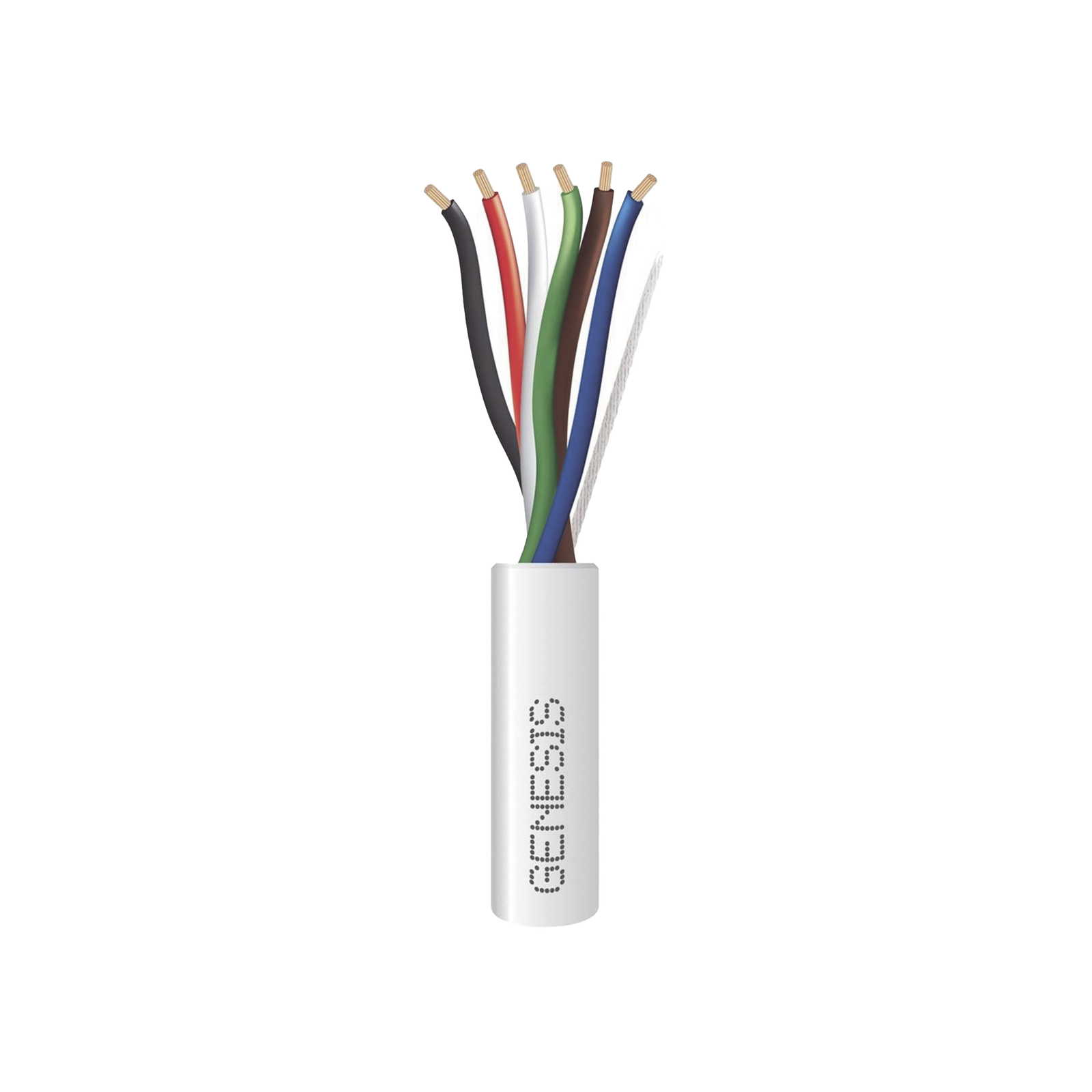Carrete de 305 Metros (1000 Pies) / Cable de Cobre / 6 x 18 AWG / Plenum / Para Interior / Color Blanco / Para Aplicaciones de Alarmas de Intrusión/Control de Acceso/ Automatización / Interfonos y Tv Porteros